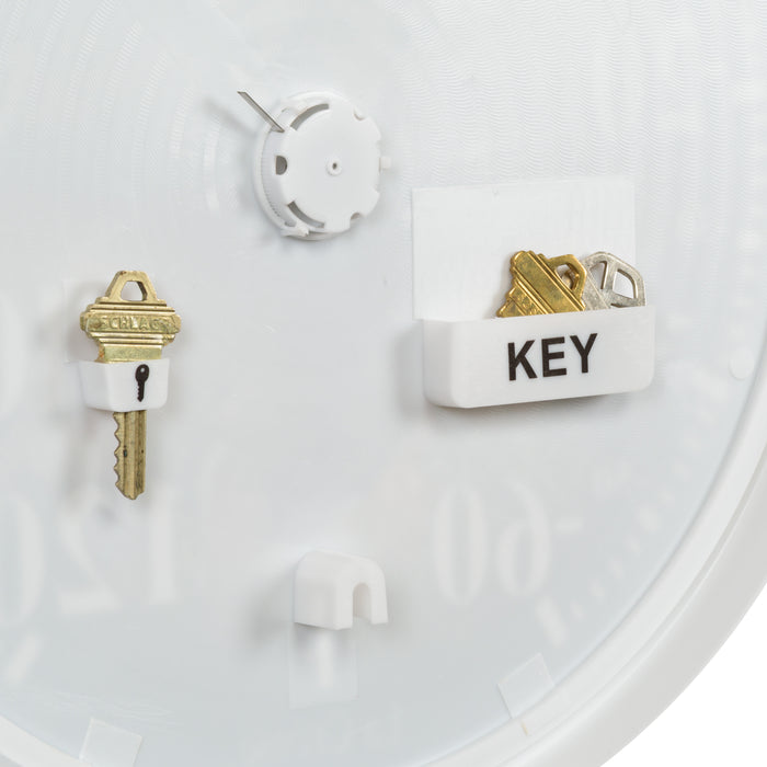 Key hider compartments on the back of dial thermometers