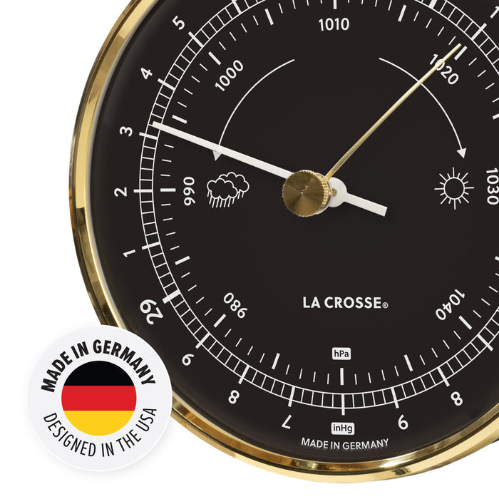 138-611B Analog Dial Barometer – Black