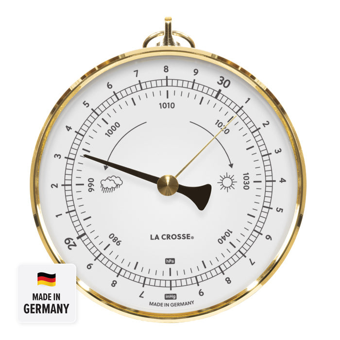 138-611W Analog Dial Barometer – White