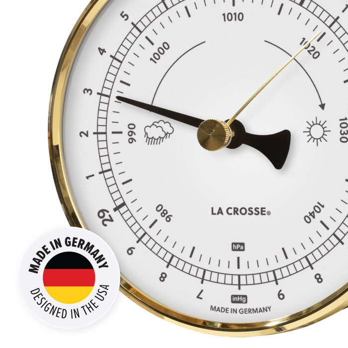 138-611W Analog Dial Barometer – White