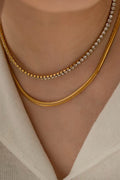 18K SS LAYERED NECKLACE