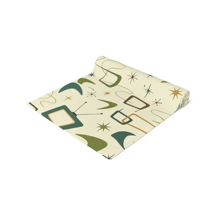 1950s 60s Retro Table Runner in 2 Sizes - Midcentury Home Decor - retro table linen