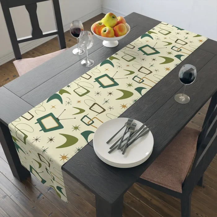1950s 60s Retro Table Runner in 2 Sizes - Midcentury Home Decor - retro table linen