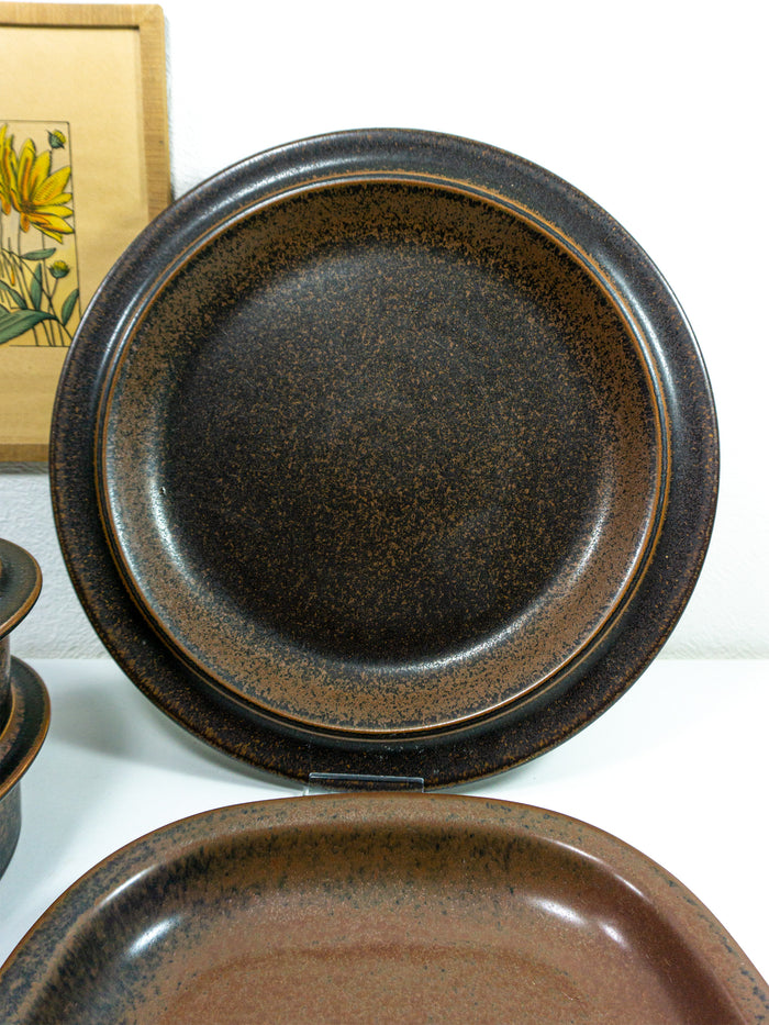 1960s ARABIA RUSKA FINLAND platters, round and rectangular serving plates