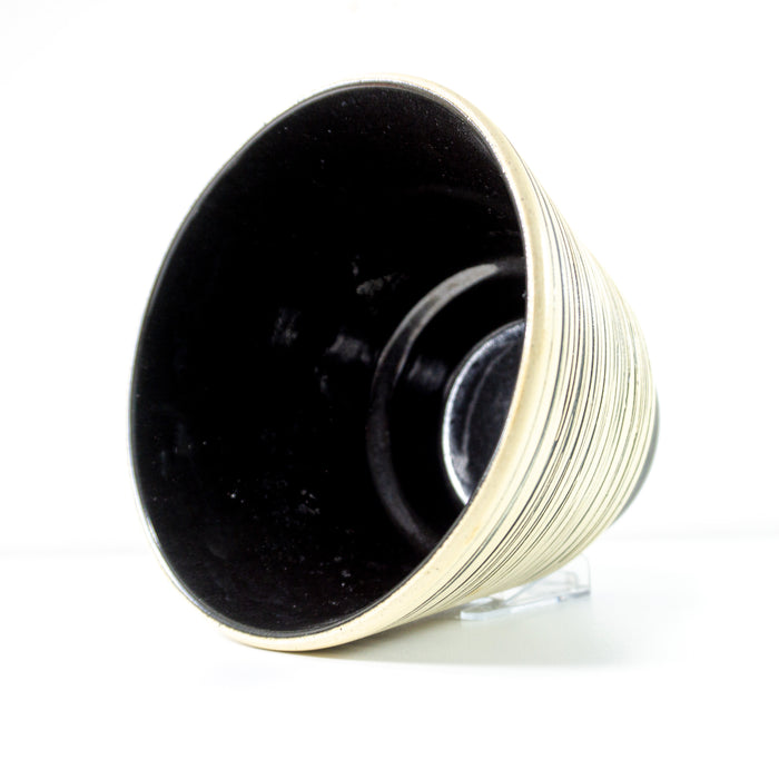 1960s West German Ceramic Planter – Vanilla Black Midcentury Pottery