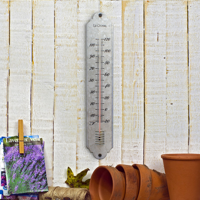 204-1550 19.50 inch Galvanized Metal Thermometer