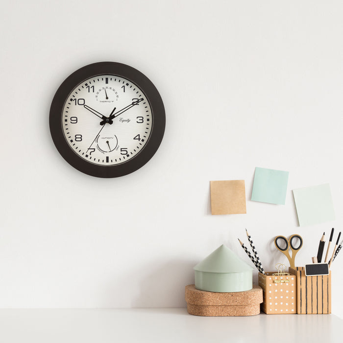 29005 10-inch Waylon Indoor/Outdoor Wall Clock