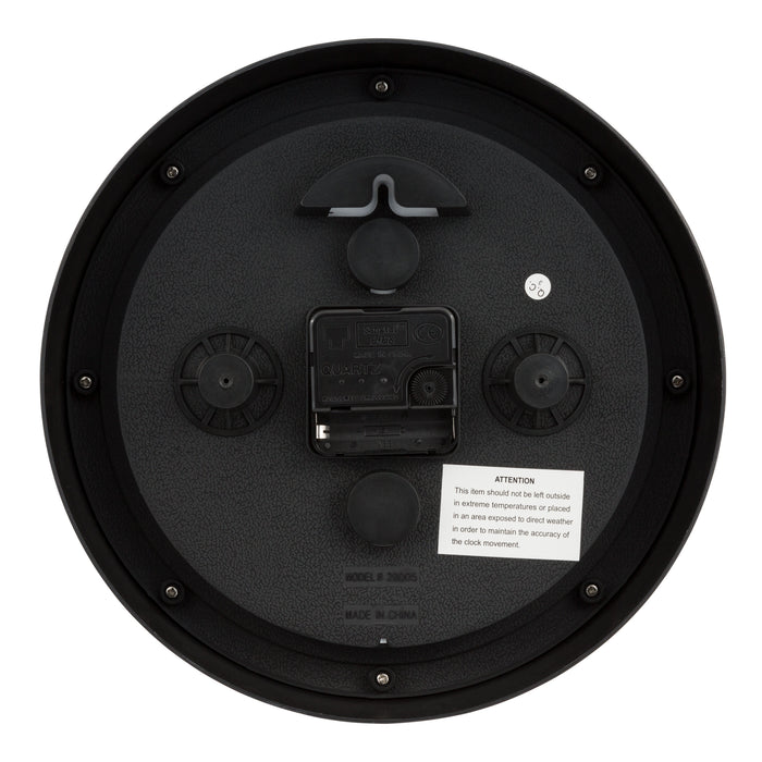 29005 10-inch Waylon Indoor/Outdoor Wall Clock