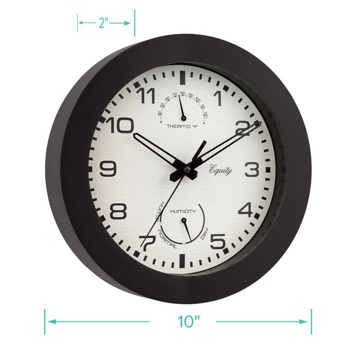 29005 10-inch Waylon Indoor/Outdoor Wall Clock