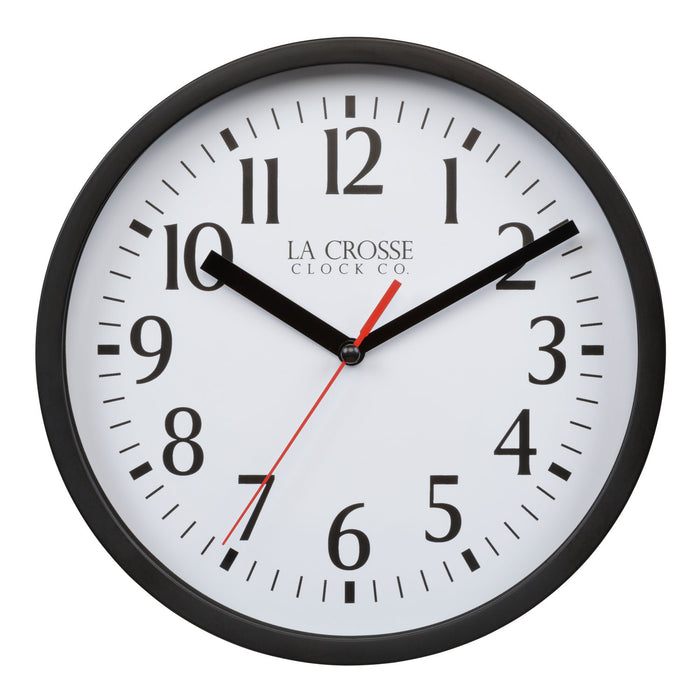 404-3020B 8-inch Basics Analog Wall Clock – Black