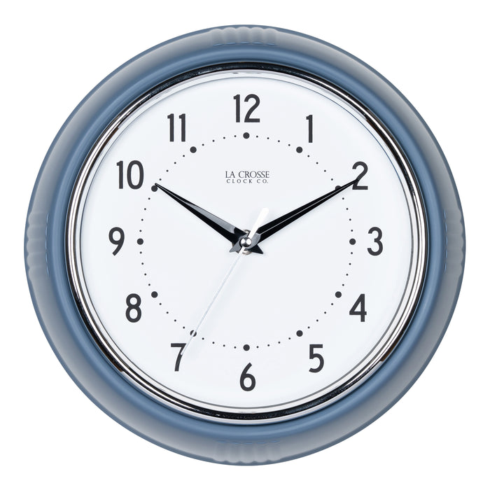 404-3024IB  9.5-Inch Diner Wall Clock - Indigo Blue