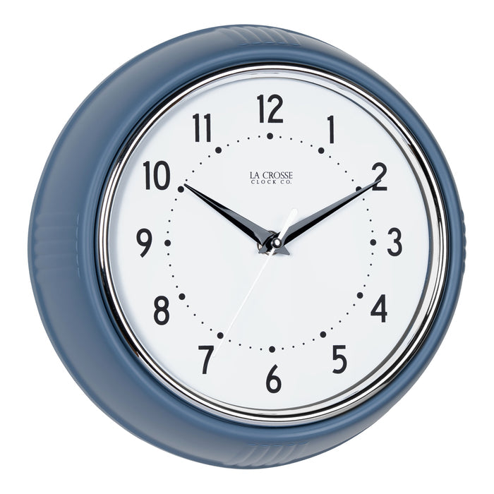 404-3024IB  9.5-Inch Diner Wall Clock - Indigo Blue