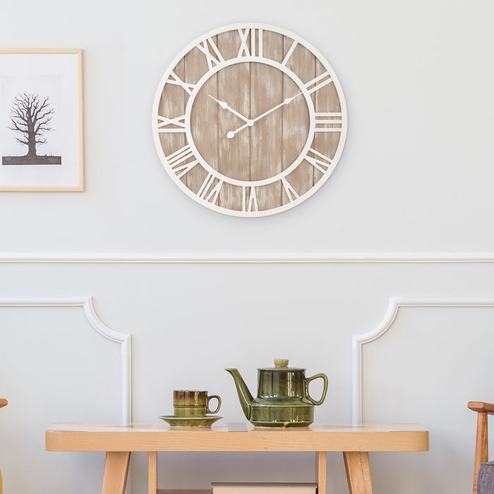 404-3450 19.7-inch Harper Wood Wall Clock