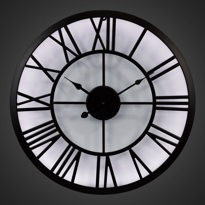 404-3450B 19.7-inch Edison Lighted Wall Clock