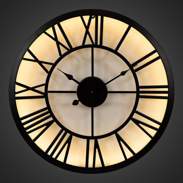 404-3450B 19.7-inch Edison Lighted Wall Clock