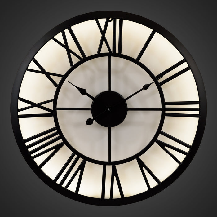 404-3450B 19.7-inch Edison Lighted Wall Clock