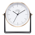 404-3719 Stiles Swivel Tabletop Metal Clock with Mirror