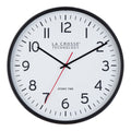 404-3730 La Crosse Technology wall clock with black frame and white face