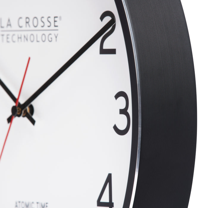 404-3730 Close-up of a clock with 'La Crosse Technology' branding on a white background