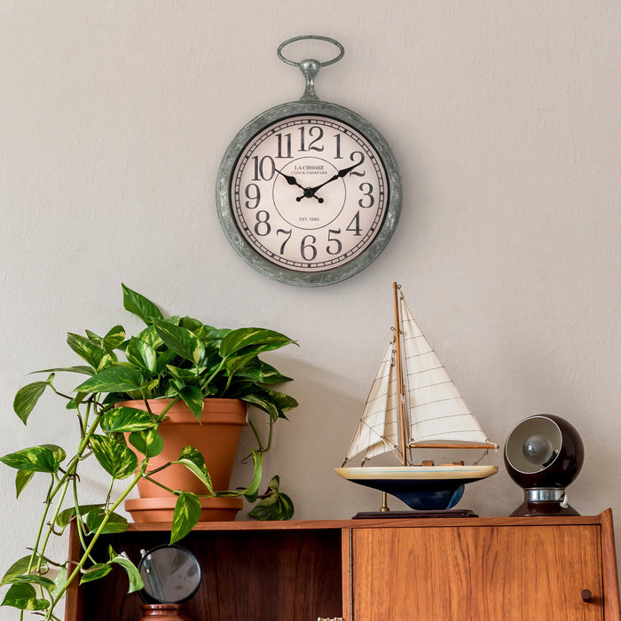 404-3828 9-inch Pocket Watch Wall Clock