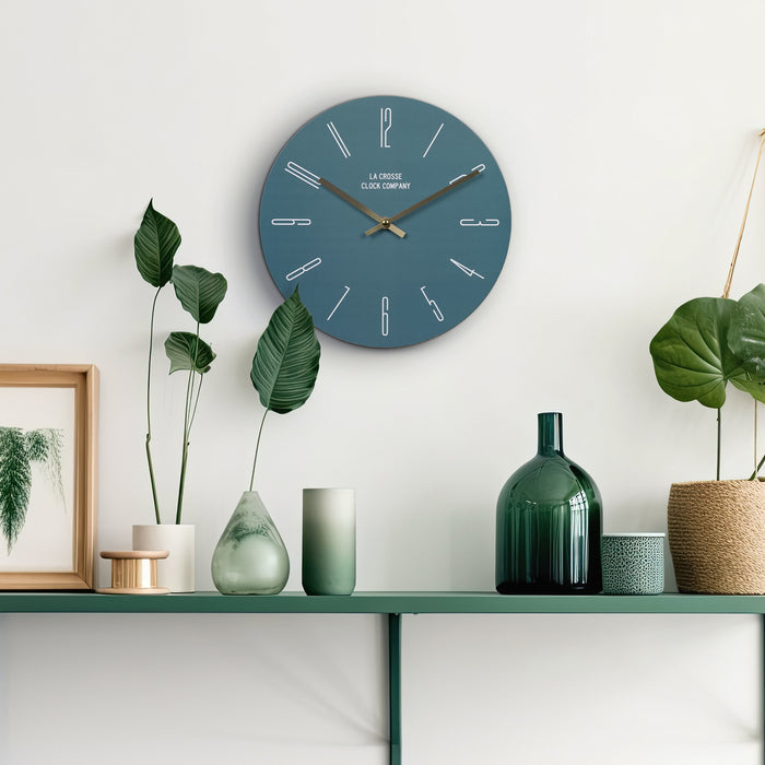 404-3828B Teal Wall Clock 1