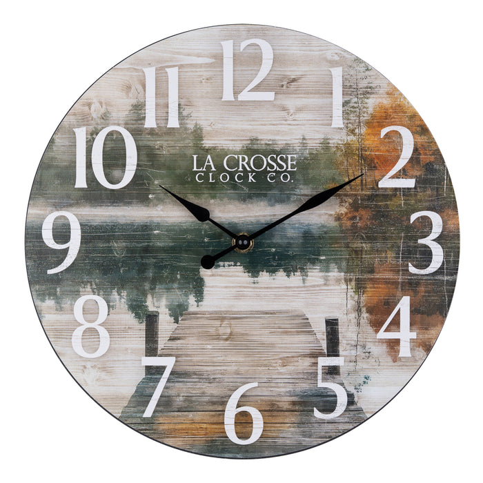 404-3828L 11-inch Reflections MDF Wall Clock