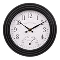 433-3020B 8-inch Indoor/Outdoor Colby Wall Clock with Temperature