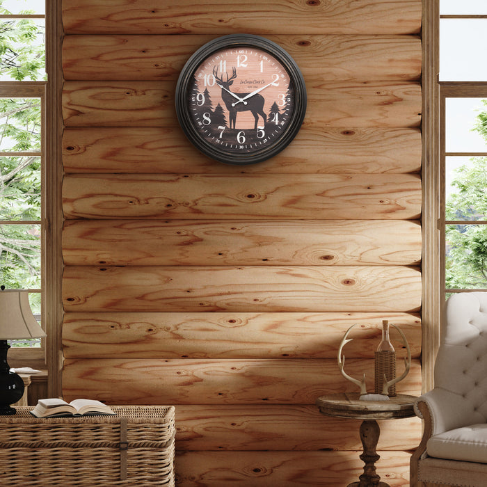 433-3841D 15.75 inch northwoods wall clock lifestyle