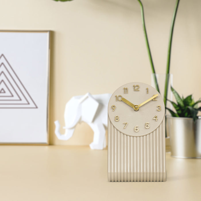437-3015SW Groves Table Clock -Soft White