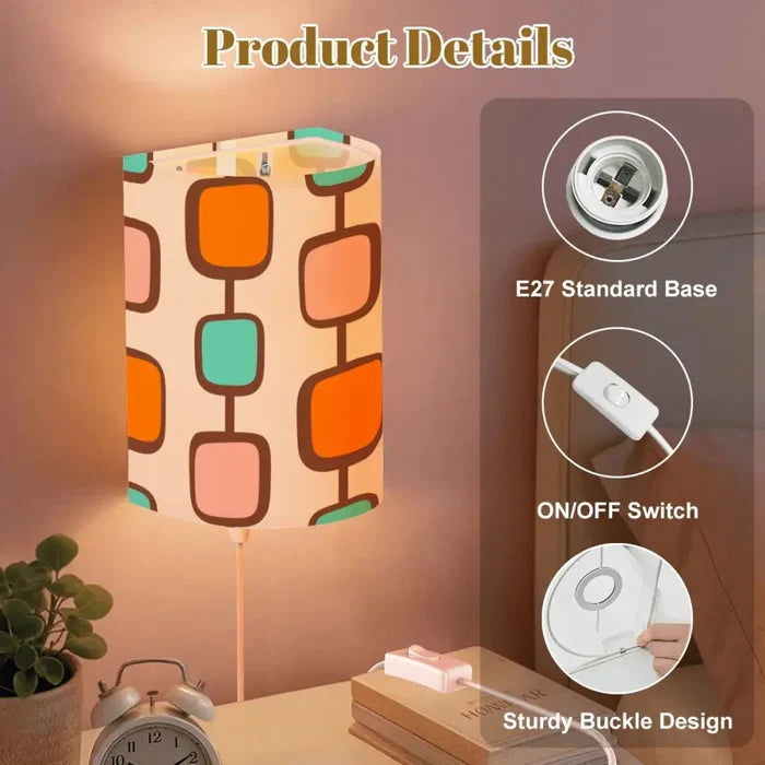 50s Retro Wall Sconces Set – Smart LED Geometric Orange - retro wall sconces