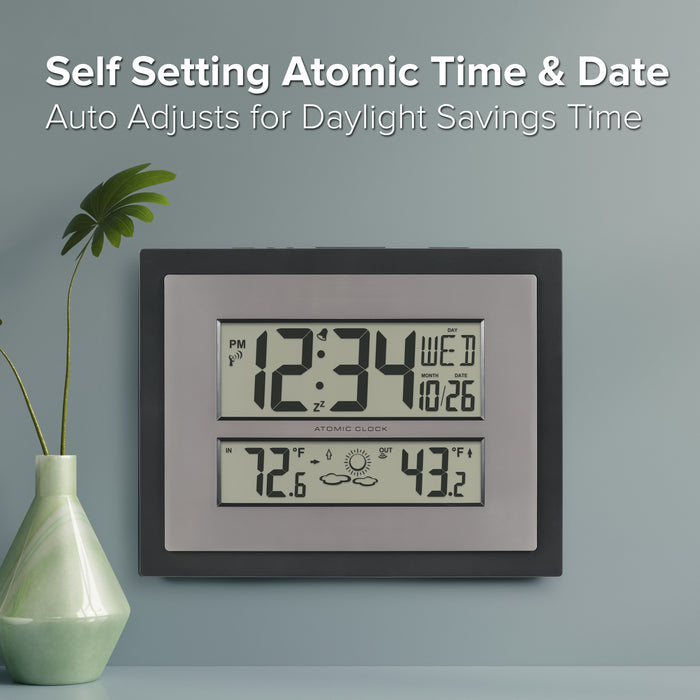 512-1422BK Atomic Time and Date