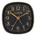 617-379B Square Analog Alarm Clock with Silent Sweep – Black