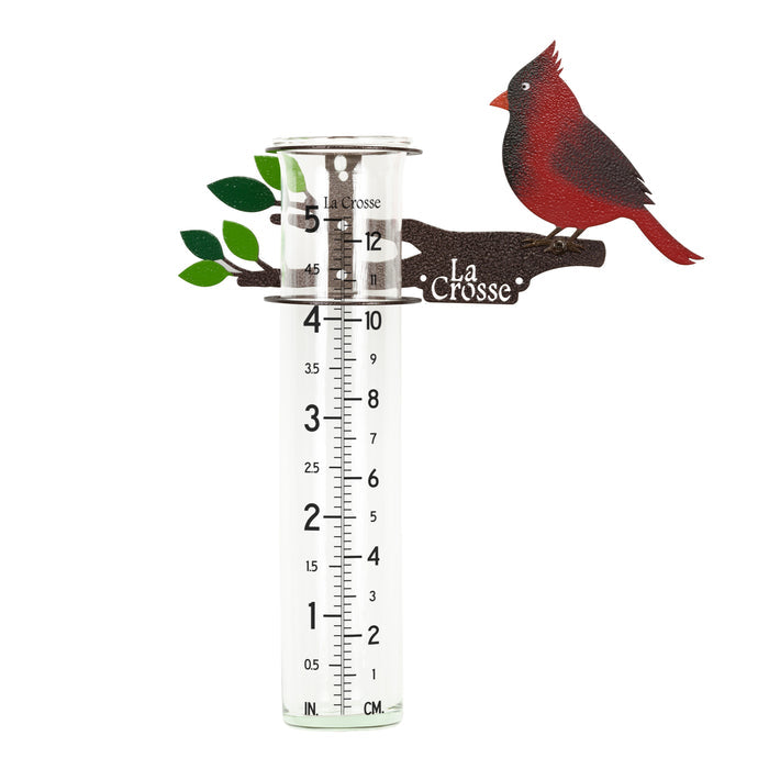 704-4612 Metal Cardinal rain gauge