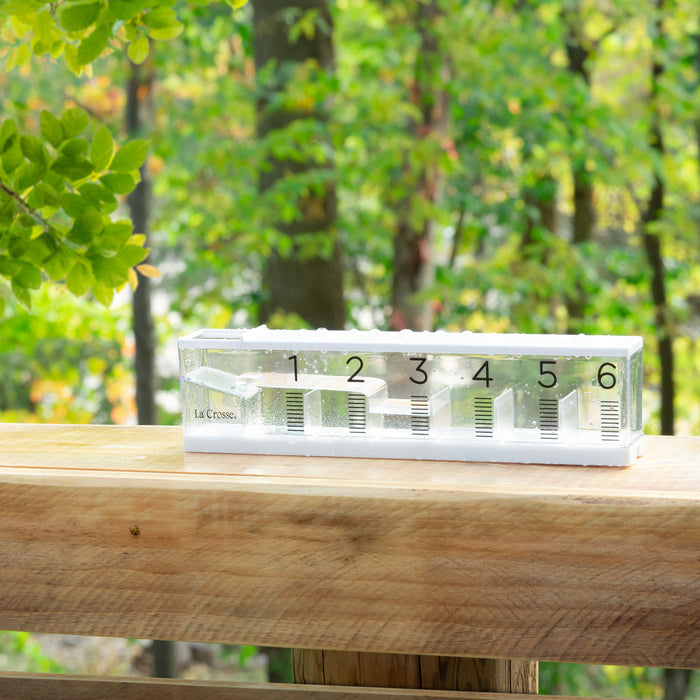 705-111 Cascading Rain Gauge close up Lifestyle