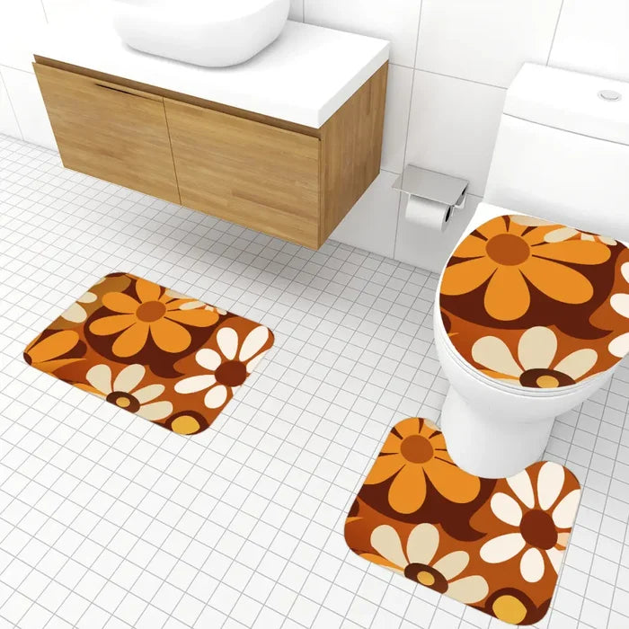 70s Flower Power Blackout Panels: Midcentury Retro Curtains - retro curtains