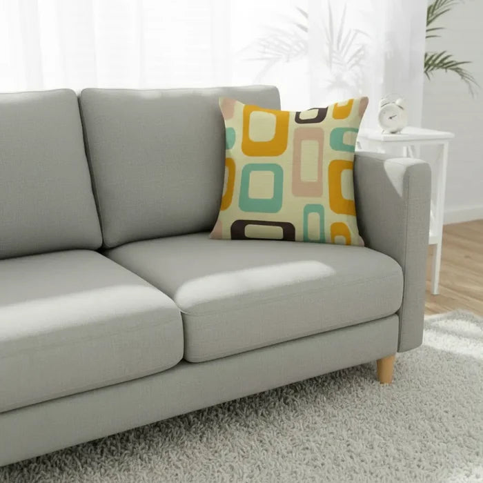 70s Midcentury Pillow Cover – Retro Pattern Decorative Cushion - retro pillow