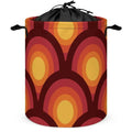 70s Retro Collapsible Laundry Hamper – Midcentury Storage Basket - retro laundry