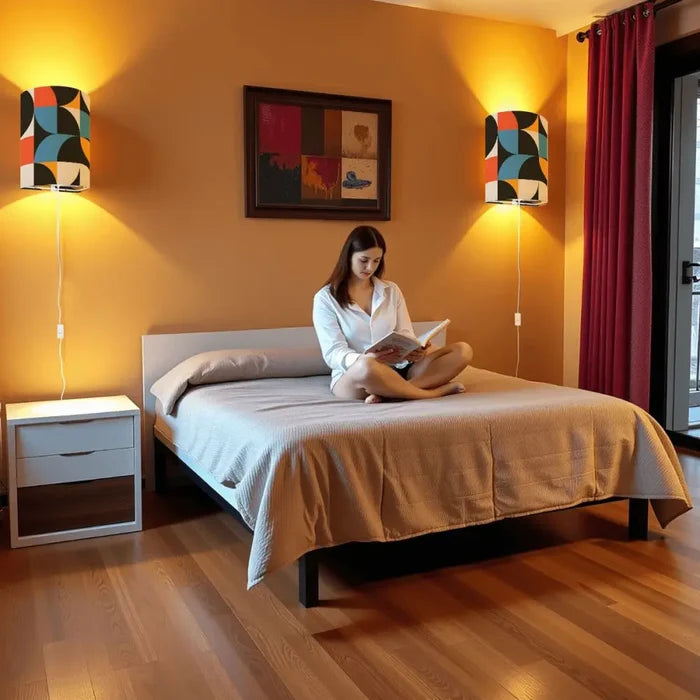 70s Retro Wall Sconces Set – Smart LED Geometric - retro wall sconces