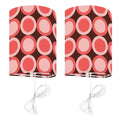 70s Retro Wall Sconces Set – Smart LED Pink Brown Geometric Circles - US Plug - retro wall sconces