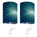 70s Retro Wall Sconces Set – Smart LED Sunburst Blue - US Plug - retro wall sconces