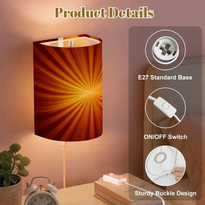 70s Retro Wall Sconces Set – Smart LED Sunburst Orange - retro wall sconces