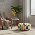 70s Style Inflatable Ottoman – Midcentury Modern Lounge Seat - pouf