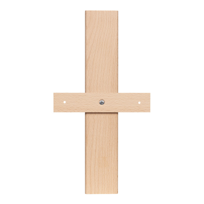 Back view of the 918-631 Sauna Hourglass Timer showing the moveable mounting bracket in a perpendicular position to the timer