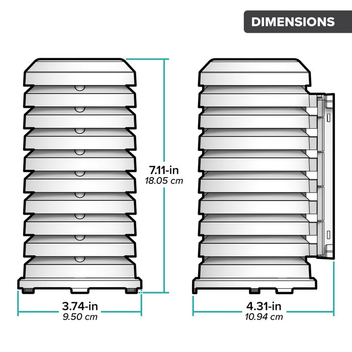 Drawing of the Weather Sensor Shield 925-1418 with dimensions shown in inches and centimenters