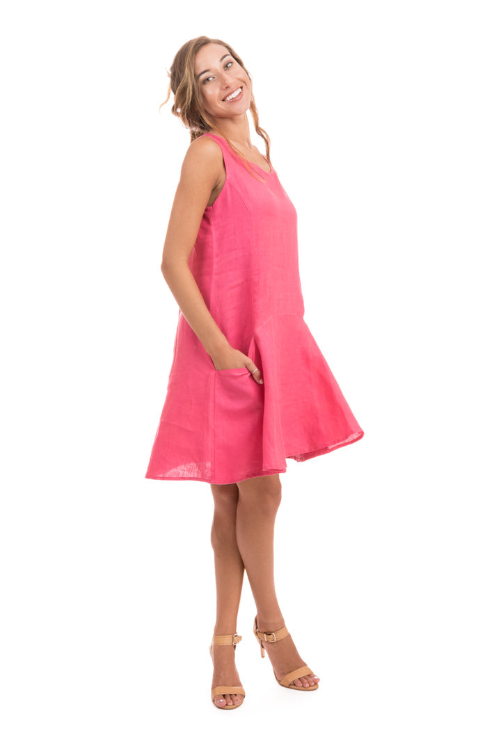 Amalie Hot Pink Summer Dress