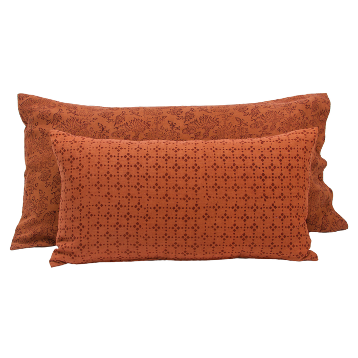Anjali Cinnamon/Clay Lumbar Pillow Cover