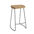 Arte Metal Bar Stool - Oak | Contemporary High Chair for Bar or Island