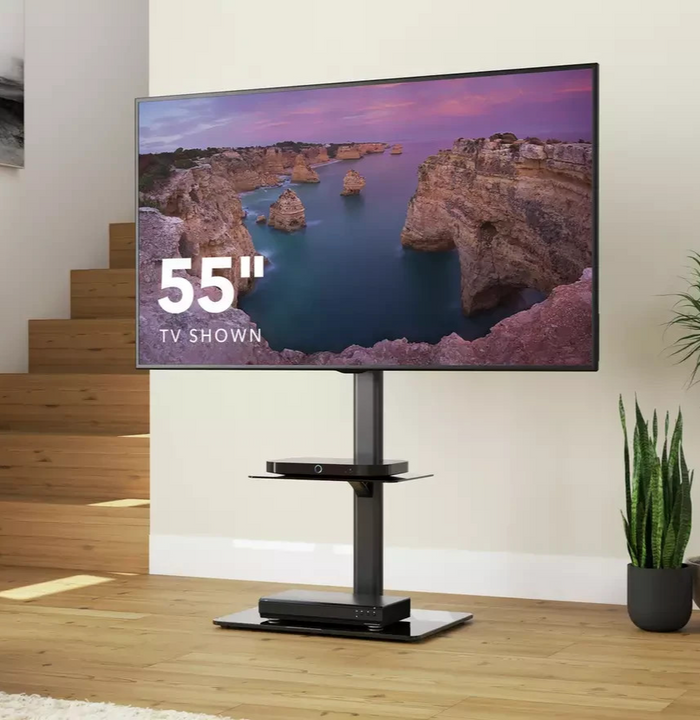 AVF AR-UN60BB Up to 70 Inch TV Stand Black | Modern TV Entertainment Unit