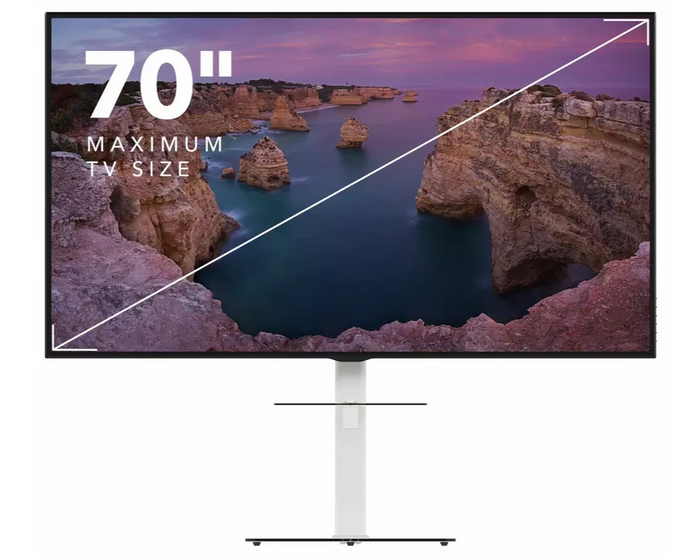 AVF AR-UN60WC TV Stand Up to 70 Inch White | Modern Living Room TV Unit
