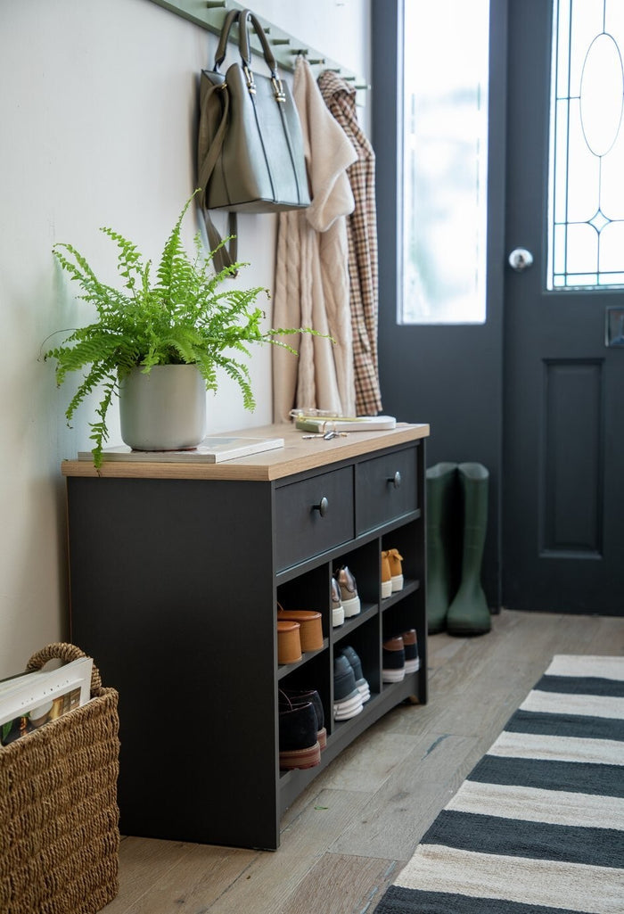 Baltimore 3 Shelf Shoe Bench - Anthracite